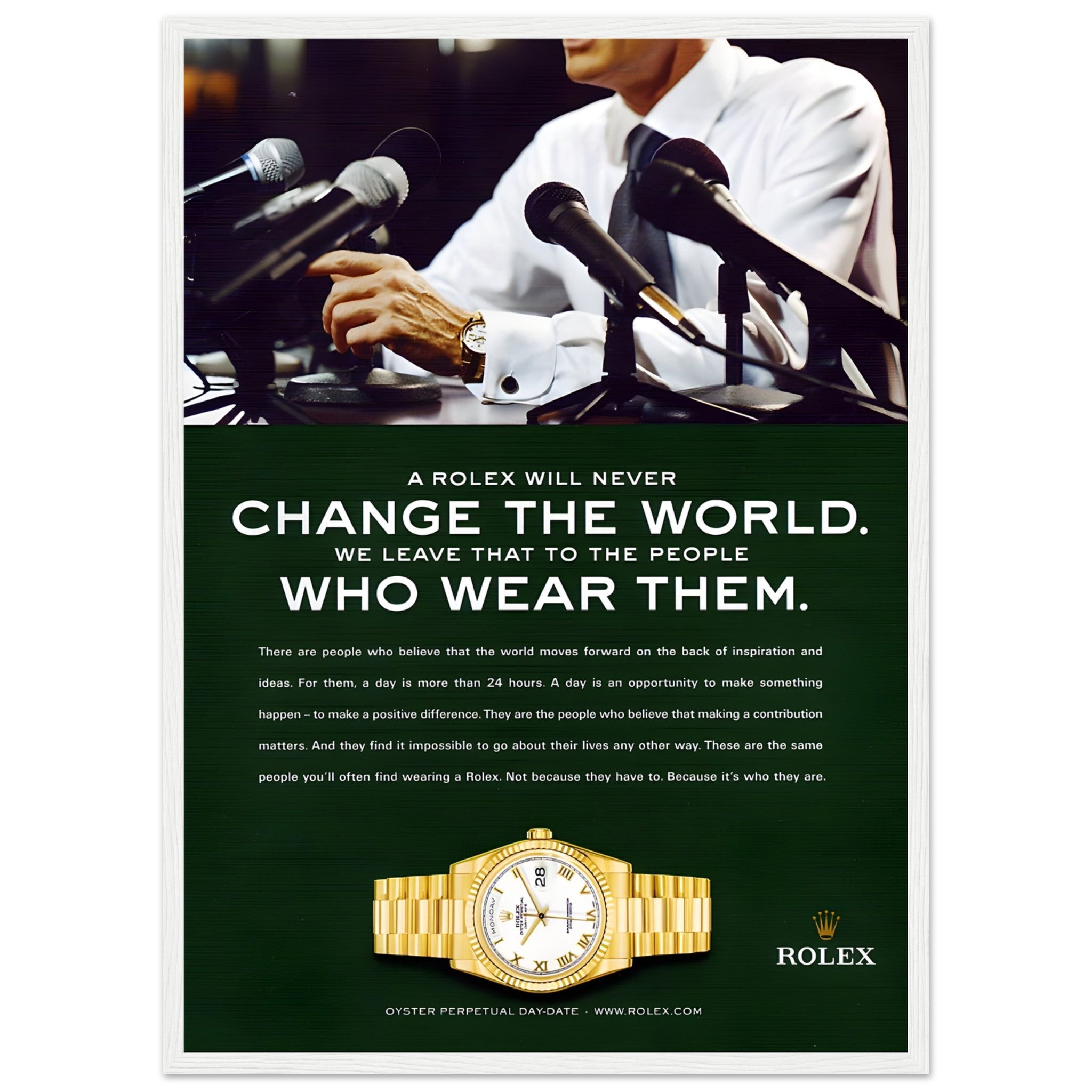 Rolex Day-Date Vintage Poster Ad